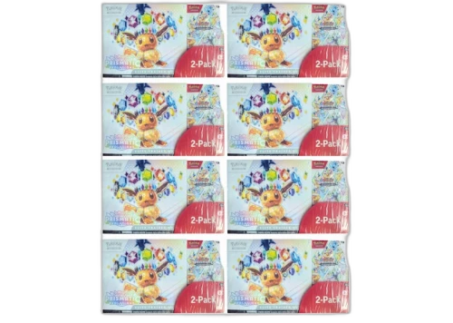 2025 Pokémon Scarlet & Violet Pristmatic Evolutions Elite Trainer Box + Booster Costco Bundle 8x Lot