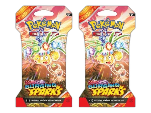 2025 Pokémon Scarlet & Violet Surging Sparks Alolan Exeggutor Sleeved Booster Pack 2x Lot