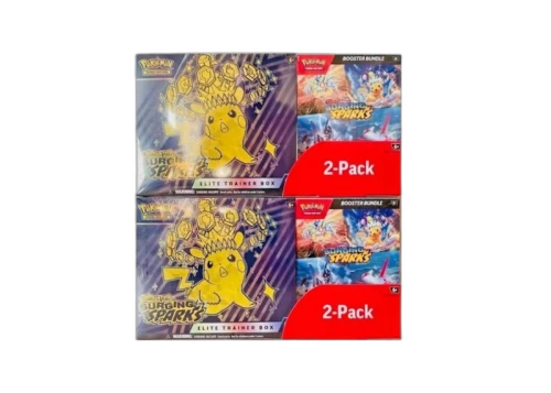 2025 Pokémon Scarlet & Violet Surging Sparks Elite Trainer Box & Booster Bundle Costco 2-Pack 2x Lot