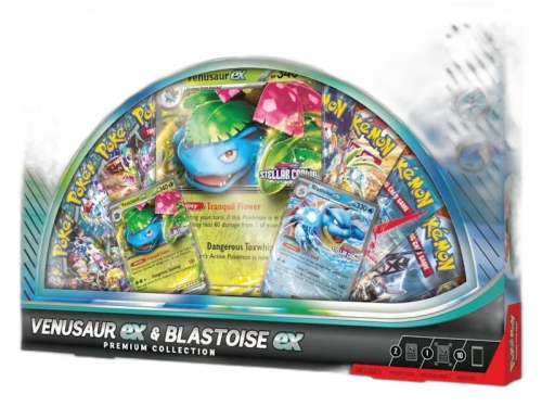 2025 Pokémon Scarlet & Violet Venusaur ex and Blastoise ex Premium Collection