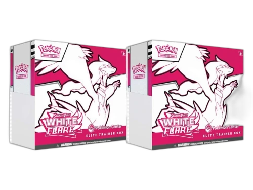 2025 Pokémon Scarlet & Violet White Flare Pokemon Center Elite Trainer Box 2x Lot