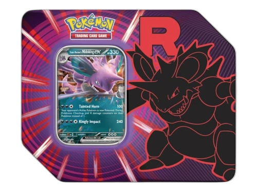 2025 Pokémon Team Rocket Nidoking Ex Tin Case (US)