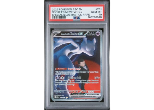 2026 Pokémon Ascended Heroes Team Rocket's Mewtwo ex Special Illustration Rare #281 PSA 10