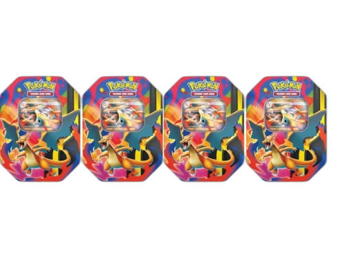2026 Pokémon Mega Charizard Y ex Tin 4x Lot