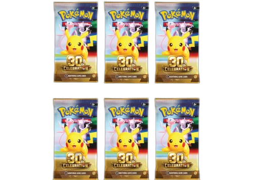2026 Pokémon Mega Evolution 30th Celebration Booster Pack (Random Pack Art) 6x Lot