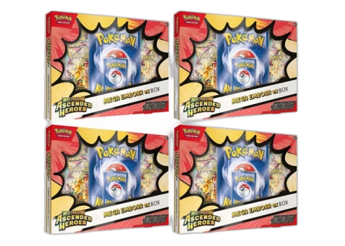 2026 Pokemon Mega Evolution Ascended Heroes Mega Emboar ex Box 4x Lot