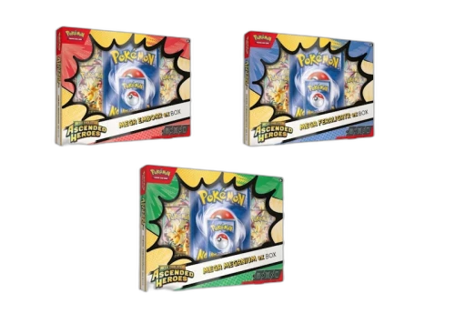 2026 Pokémon Mega Evolution Ascended Heroes Mega Emboar, Mega Feraligatr, Mega Meganium Ex Box Set