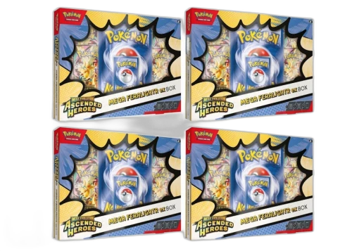 2026 Pokemon Mega Evolution Ascended Heroes Mega Feraligatr ex Box 4x Lot