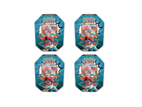 2026 Pokémon Mega Evolution Ascended Heroes Mega Feraligatr ex Tin 4x Lot