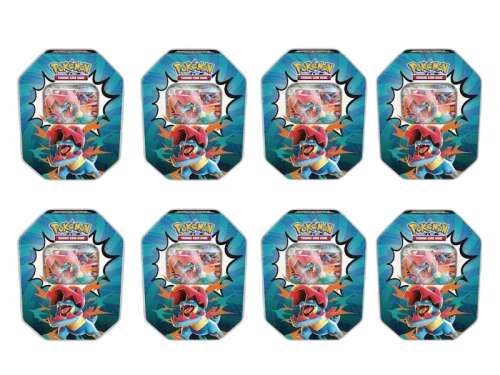2026 Pokémon Mega Evolution Ascended Heroes Mega Feraligatr ex Tin 8x Lot