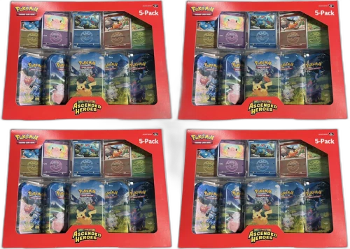 2026 Pokémon Mega Evolution Ascended Heroes Mini Tins 5-Pack Collection (Costco Exclusive) 4x Lot
