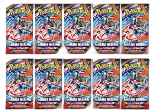 2026 Pokémon Mega Evolution Chaos Rising Booster Pack 10x Lot (Artwork May Vary)