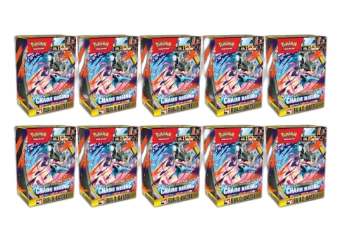 2026 Pokémon Mega Evolution Chaos Rising Build and Battle Box 10x Lot