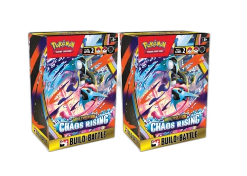 2026 Pokémon Mega Evolution Chaos Rising Build and Battle Box 2x Lot