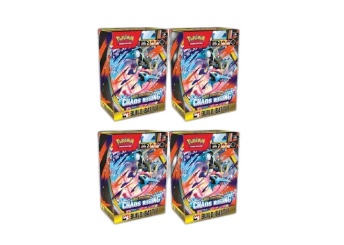 2026 Pokémon Mega Evolution Chaos Rising Build and Battle Box 4x Lot