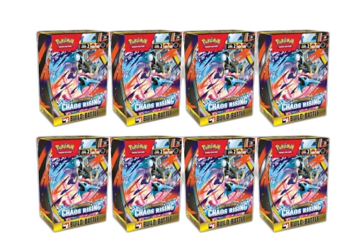 2026 Pokémon Mega Evolution Chaos Rising Build and Battle Box 8x Lot