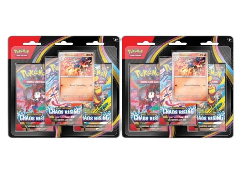 2026 Pokémon Mega Evolution Chaos Rising Charmeleon 3 Pack Blister 2x Lot