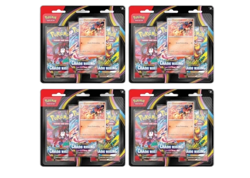 2026 Pokémon Mega Evolution Chaos Rising Charmeleon 3 Pack Blister 4x Lot