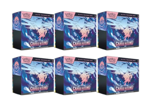 2026 Pokémon Mega Evolution Chaos Rising Elite Trainer Box 6x Lot