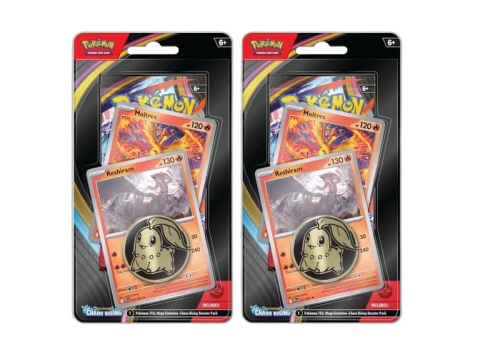 2026 Pokémon Mega Evolution Chaos Rising Reshiram 3 Pack Blister 2x Lot