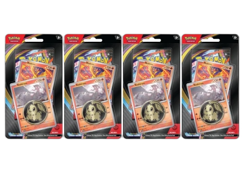2026 Pokémon Mega Evolution Chaos Rising Reshiram 3 Pack Blister 4x Lot