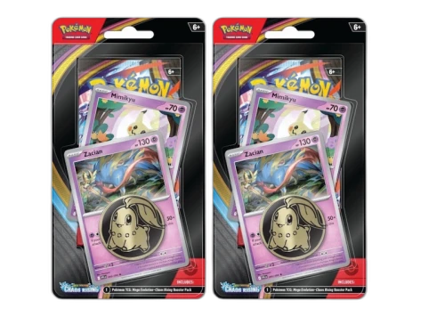 2026 Pokémon Mega Evolution Chaos Rising Zacian 3 Pack Blister 2x Lot