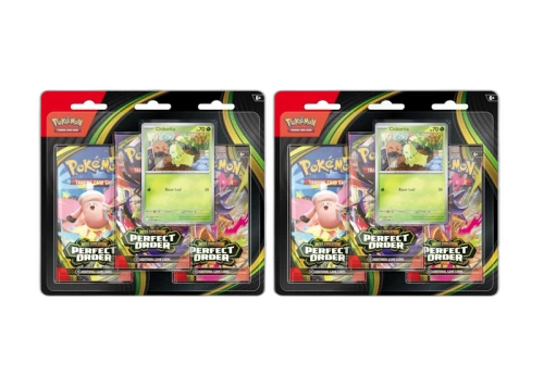 2026 Pokémon Mega Evolution Perfect Order Chikorita Blister Pack 2x Lot
