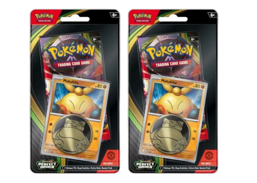 2026 Pokémon Mega Evolution Perfect Order Makuhita Premium Checklane Pack 2x Lot