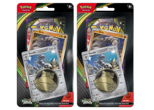 2026 Pokémon Mega Evolution Perfect Order Steelix Onix Premium Checklane Pack 2x Lot