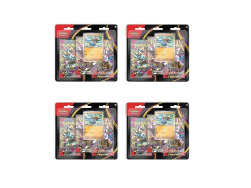 2026 Pokémon Mega Evolution Pitch Black 3 Pack Blister 4x Lot