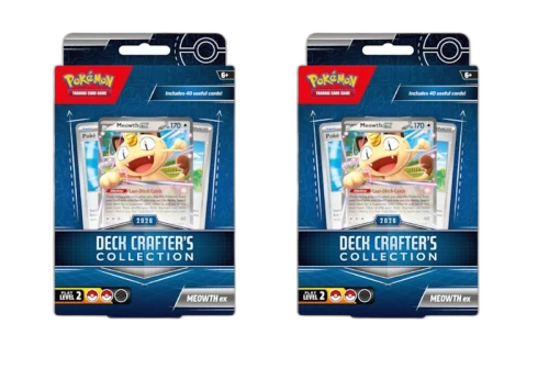 2026 Pokémon Trainer Deck Deck Crafters Collection Meowth Ex Edition 2x Lot
