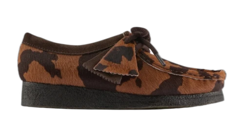 Clarks Originals Wallabee Cow Print Brown (Women's)