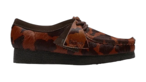 Clarks Originals Wallabee Cow Print Brown