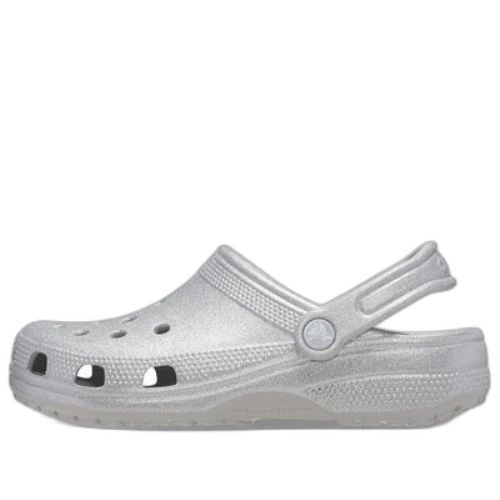 Crocs Classic Glitter Clogs 'Silver'