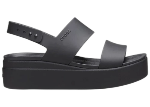 Crocs Brooklyn Low Wedge Sandal Triple Black (Women's)