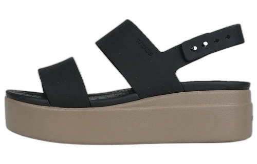 Crocs Brooklyn Low Wedge Sandal Black Mushroom (Women's)