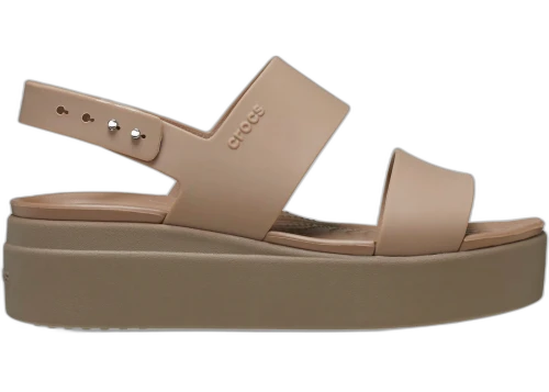 Crocs Brooklyn Low Wedge Sandal Latte Mushroom (Women's)