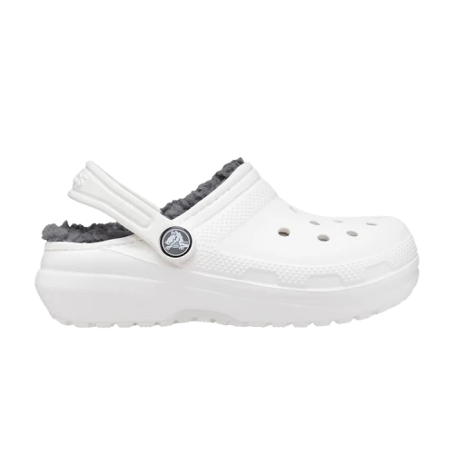 Crocs Classic Lined Clog White Grey (Kids)