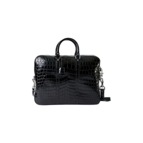 Gucci Tracolla Crocodile Briefcase 'Black'