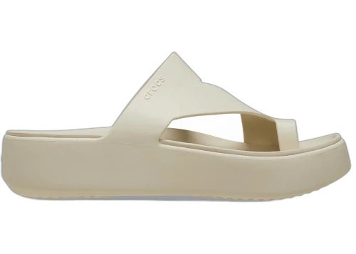 Crocs Getaway Platform Toe Loop Flip Sandstone (Women's)