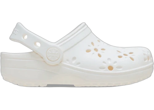 Crocs Classic Floral Cut-Out Clog Chalk (TD)