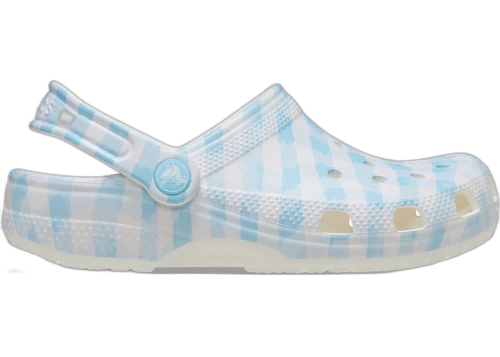 Crocs Classic Clog Gingham White Blue