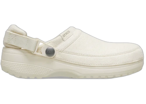 Crocs Classic Crafted Vegan Suede Clog Summit White