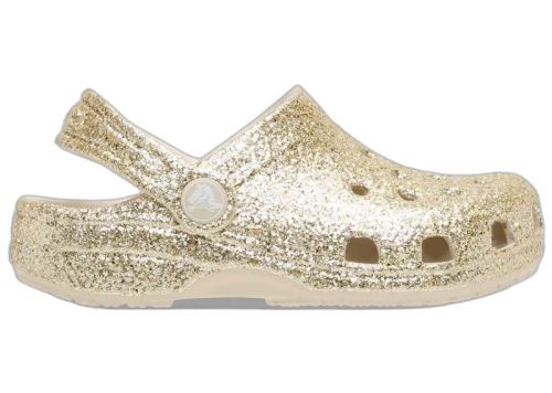 Crocs Classic Chunky Glitter Clog Sandstone (Kids)