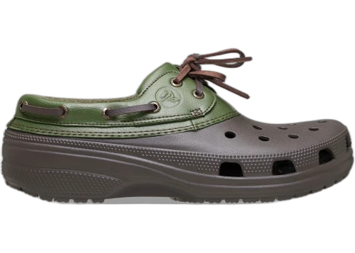 Crocs Classic Boat Shoe Espresso Army Green