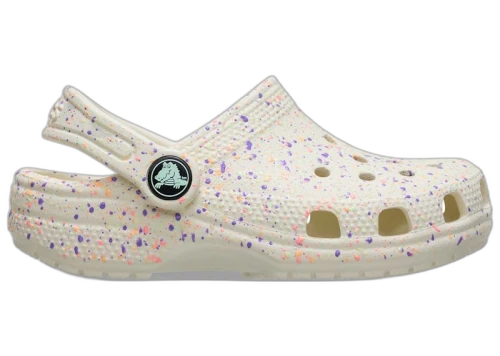 Crocs Classic Glow Paint Splatter Clog Summit White Multi (Kids)