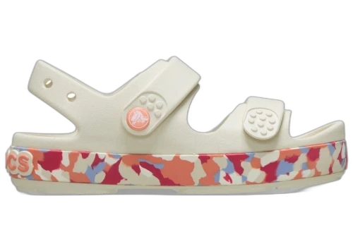 Crocs Crocband Cruiser Glow Confetti Band Sandal Summit White Guava (Kids)