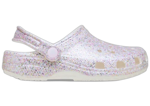 Crocs Classic Fantasy Glitter Clog White (Kids)