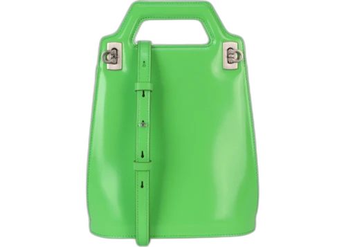 Ferragamo Micro Wanda Patent Leather Shoulder Bag Green