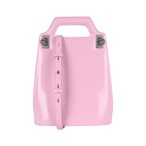 Ferragamo Micro Wanda Patent Leather Shoulder Bag 'Pink'